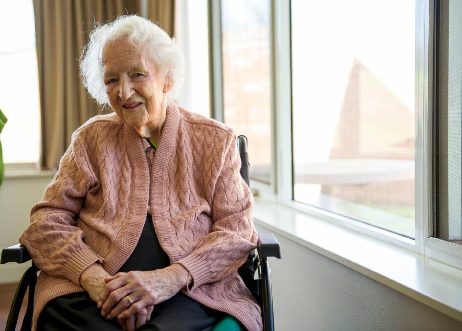 Claire Grant is one of only 59 people on the electoral roll who is over 100 years old this election. Photo: Elesa Kurtz