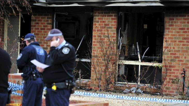 Scene of a house fire at Griffin Place in Monash. Photo: Jay Cronan