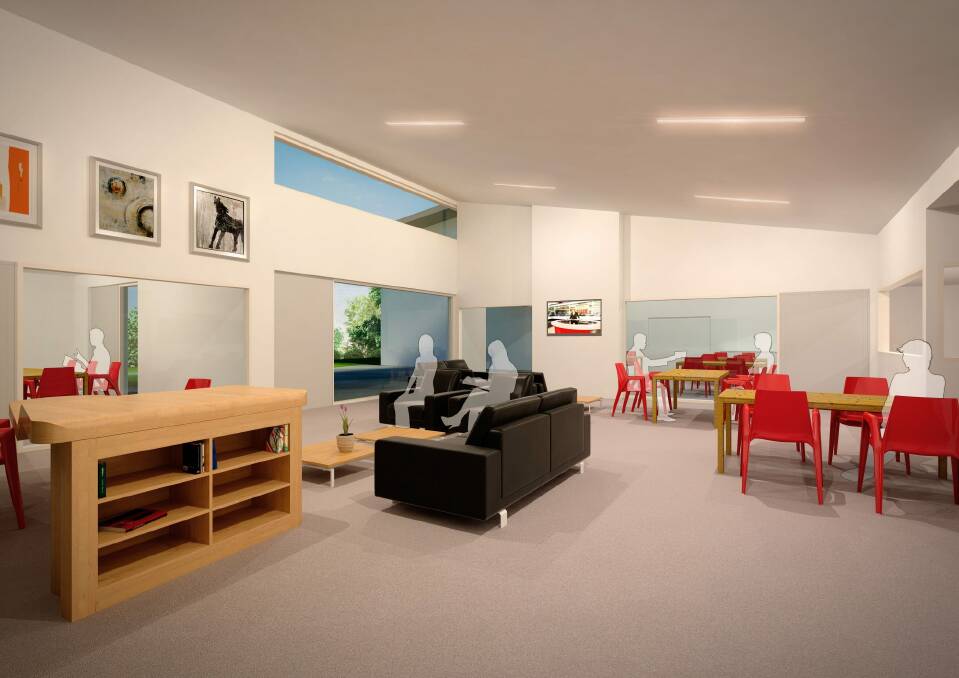An artist's impression of a social area at the secure mental health unit being built at Symonston. Photo: Supplied