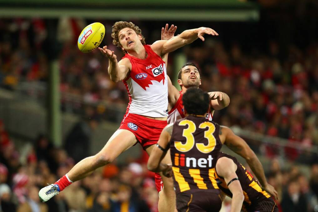 Proud: Dane Rampe will wear the No.50 to mark Indigenous round in the Swans clash with Hawthorn.  Photo: Getty Images