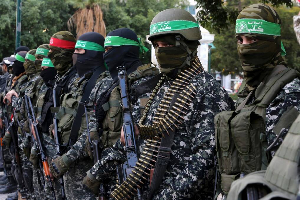 Masked militants from the Izzedine al-Qassam Brigades, a military wing of Hamas. Photo: AP