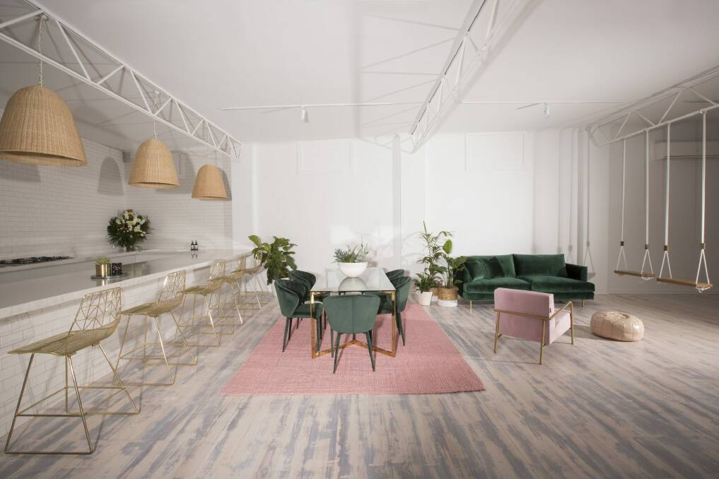 Inside new boutique blank function venue The Social Club in Kingston. Photo: Supplied