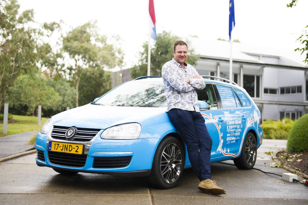 After 92,000 kms and three years away from home, Dutchman Weibe Wakker's electric car journey is nearing an end Photo: Dion Georgopoulos