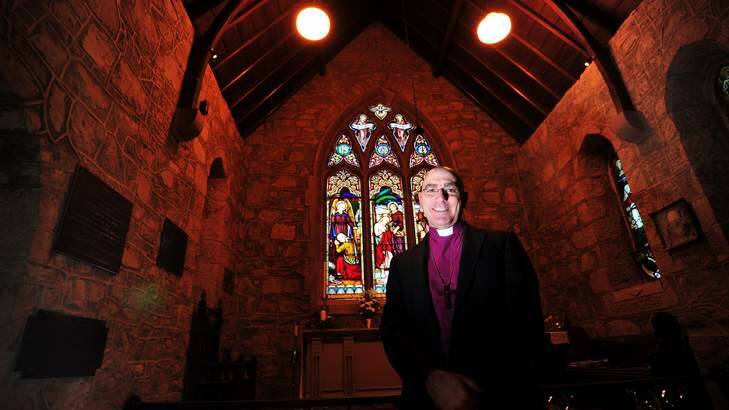 Anglican Bishop Stuart Robinson at St Johns Anglican church in Reid. Photo: karleen minney