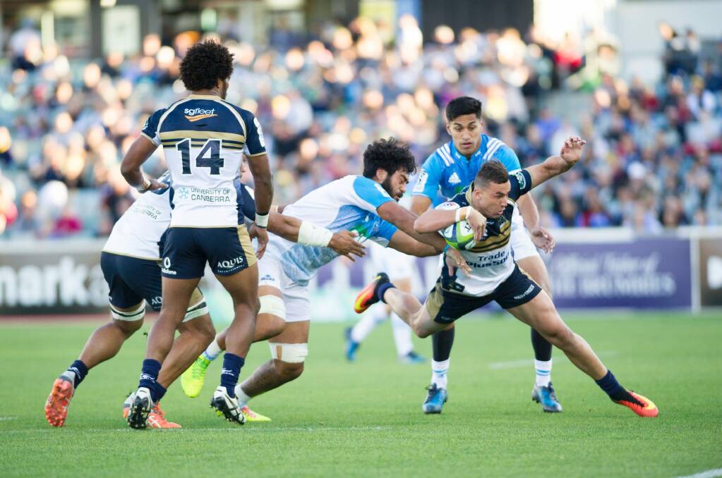 Tom Banks started at fullback for the Brumbies. Photo: Sitthixay Ditthavong