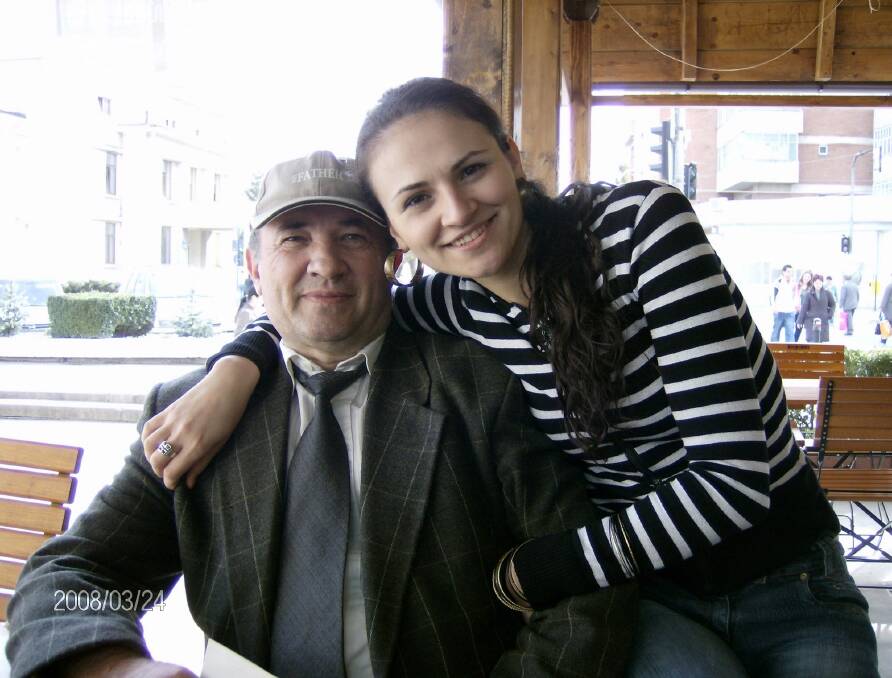 Cristina Cristea and her father Gheorghe in 2008. Photo: Supplied