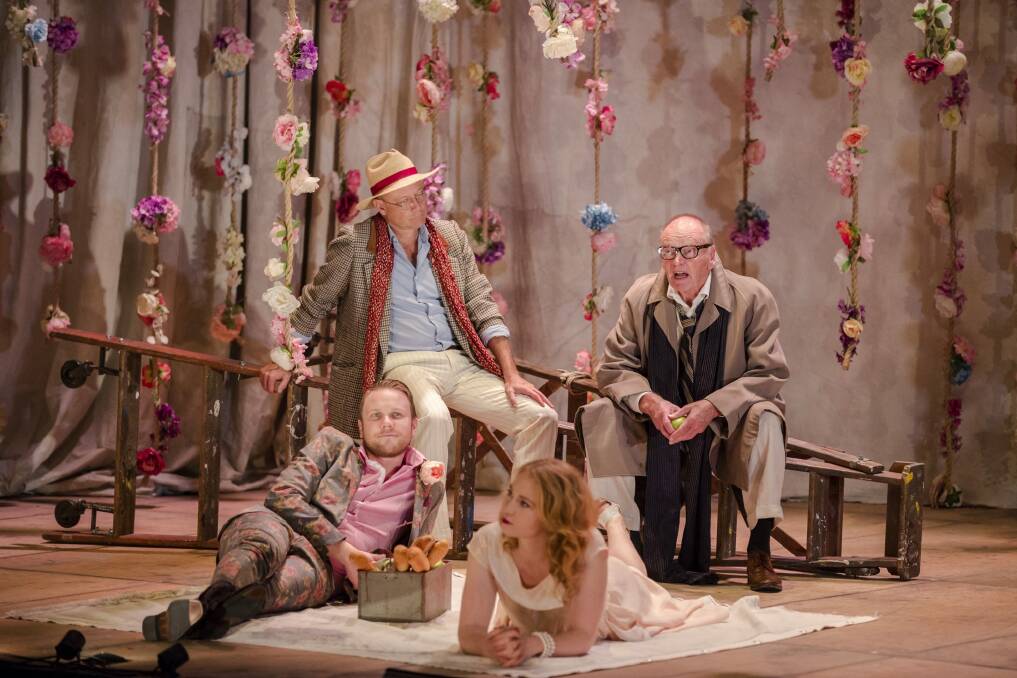  Bell Shakespeare's As You LIke It,. (Clockwise from top left) Alan Dukes, John Bell, Emily Eskell and George Banders.

The Canberra Times

Photo Jamila Toderas Photo: Jamila Toderas