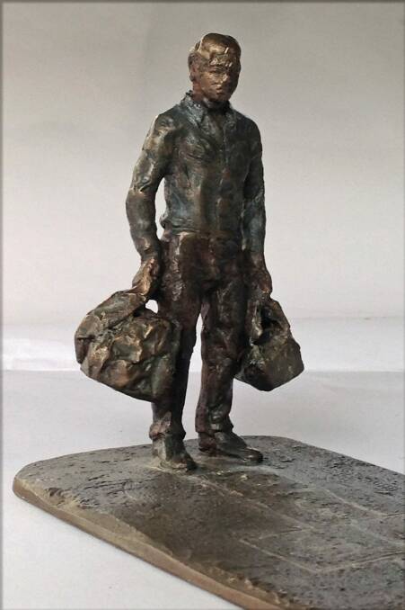 Lis Johnson's Hopscotch Baggage, bronze, 2012, 21 x 10 x 8.5cm. Photo: supplied