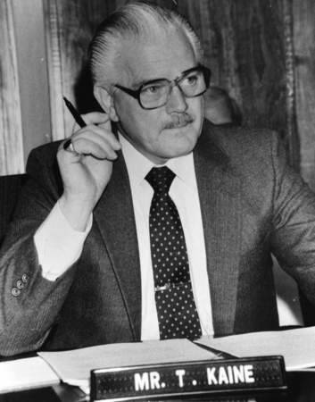Trevor Kaine, Member of the House of assembly and Chairman of the standing Committee on Finance, September 11, 1985. Photo: Canberra Times