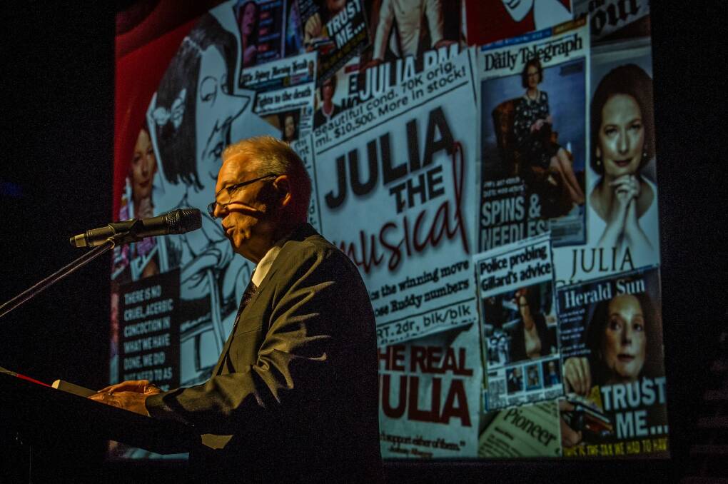 Composer Francesco Sofo gives a preview of Julia: The Musical at the Q's 2017 season launch. Photo: Karleen Minney