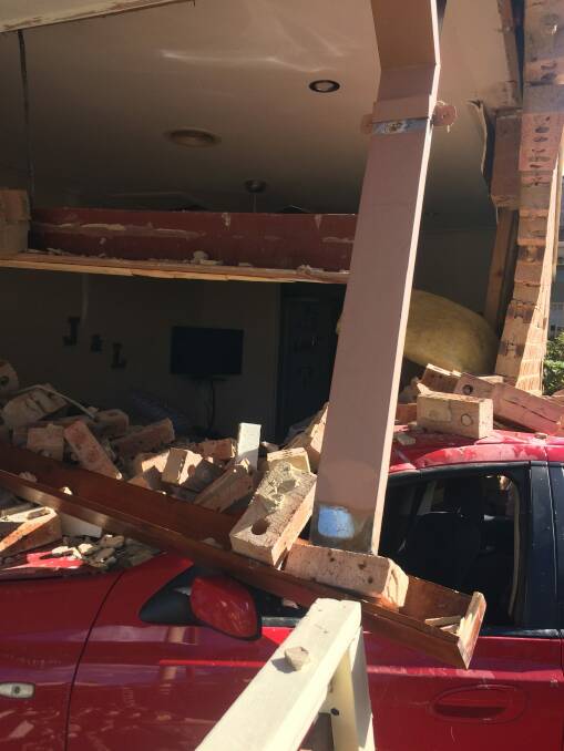 No one was inside the home at the time of the crash. Photo: Andrew Brown/Supplied