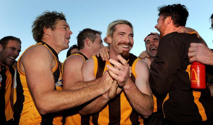 Former AFL star Jason Akermanis helped Tuggeranong Hawks made  a 'heavy bag' of cash on the weeekend. Photo: Colleen Petch