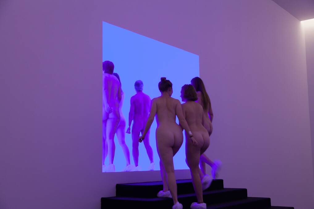 Naked ambitions: Entering <i>Virtuality Squared</i> at <i>James Turrell: A Retrospective</i> at the National Gallery of Australia. Photo: Christo Crocker/National Gallery