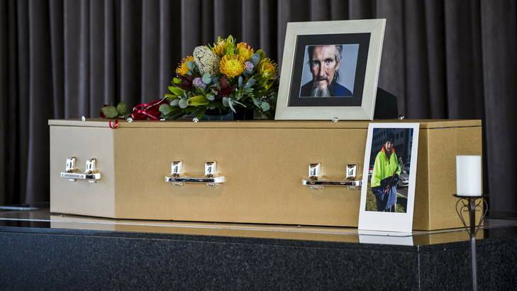 The funeral of Canberra window washer Lindsay Mitchell. Photo: Rohan Thomson