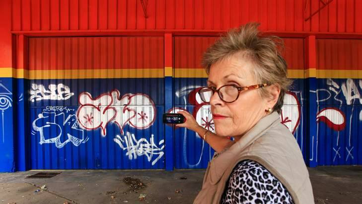 CEO of CBD limited Jane Easthope uses vandal trak. Photo: Katherine Griffiths