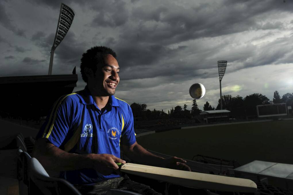 PNG international cricketer Jason Kila is spending his summer in Canberra playing with North Canberra Gungahlin. Photo: Graham Tidy