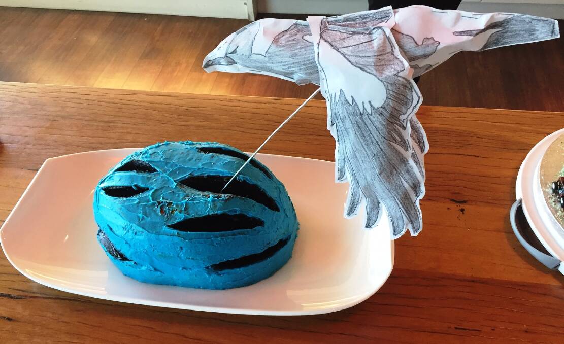 'The Swoop' cake by Katherine Meagher in preparation for PANDSI's 2017 Canberra Cake-Off. Photo: Katherine Meagher