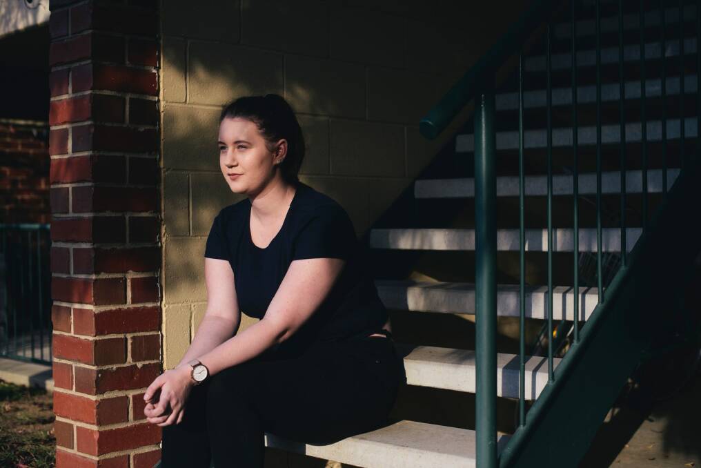 University student Emily Egan was disappointed in the majority of education measures announced in the 2017 federal budget. Photo: Rohan Thomson