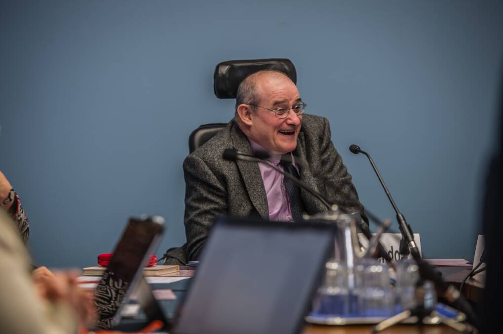 David Heckendorf was one of seven participants and carers who shared their stories with the ACT inquiry on Tuesday. Photo: Karleen Minney