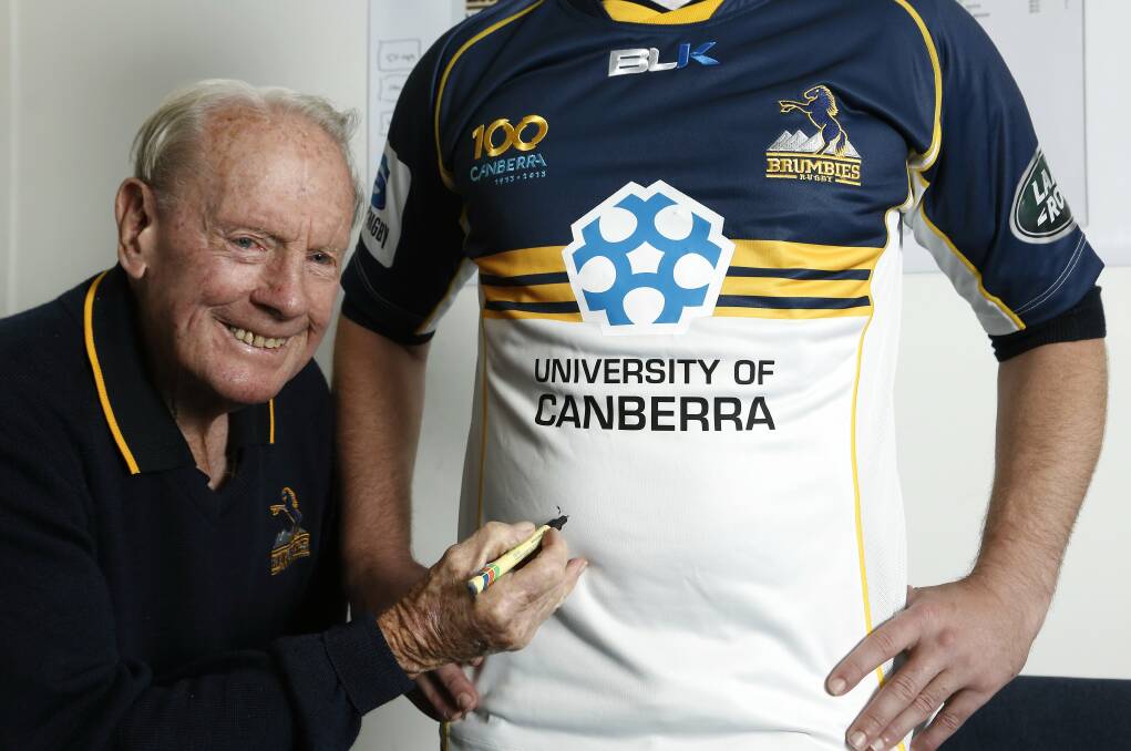Canberra rugby union legend Keith Hawke, who died aged 86. Photo: Jeffrey Chan