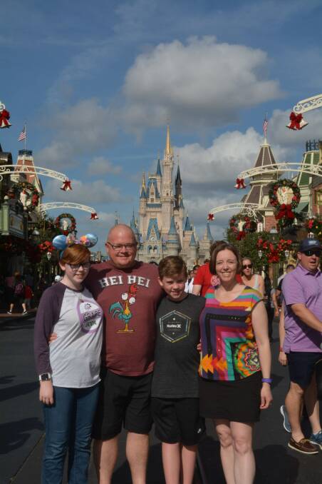 The Moloney family at Disney World Florida. Photo: Supplied