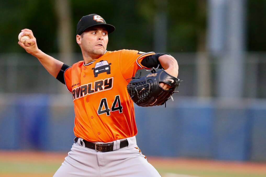 Brian Grening took out the Canberra Cavalry's pitcher of the season award. Photo: SMP IMages