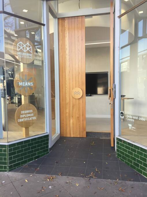 The door is open, but no one is entering. Melbourne Polytechnic's Skills and Jobs Centre on Chapel Street.  Photo: Henrietta Cook