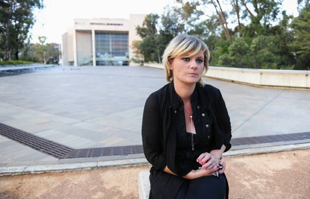 Tania Isbester has taken her fight to save her dog Izzy to the High Court of Australia in Canberra. Photo: Melissa Adams