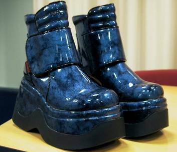 Kathryn Grosvenor's blue boots. Photo: Supplied