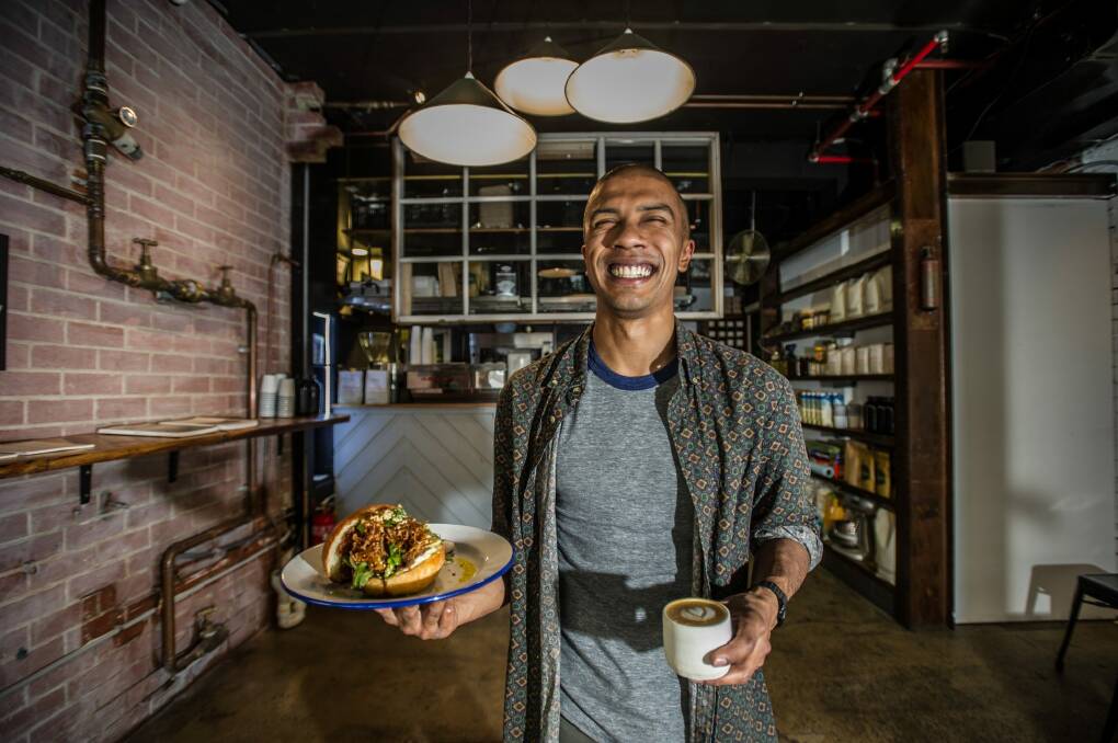 New Civic laneway cafe Meadow's co-owner Nathan Sami.  Photo: karleen minney