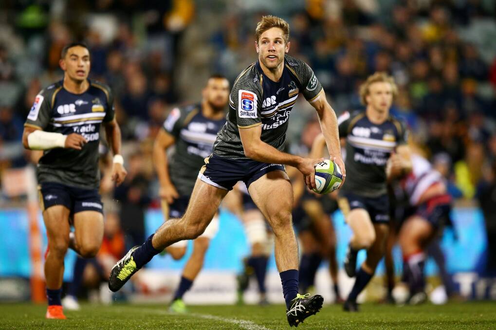 Kyle Godwin of the Brumbies in action. Photo: Getty Images