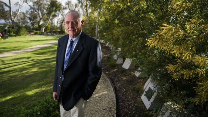 Norwood Park Crematorium director Stephen Beer in the gardens at the facility in Mitchell. Photo: Rohan Thomson