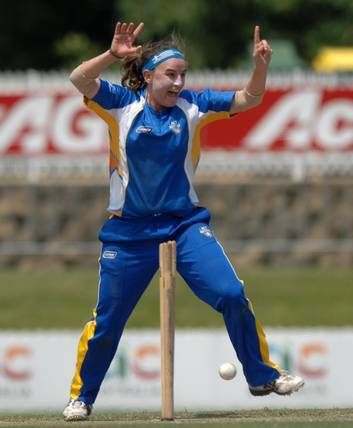 Kate Owen helped the ACT Meteors to a Twenty20 win over Tasmania on Sunday. Photo: Graham Tidy