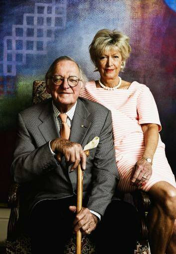 L. Gordon Darling with wife Marilyn in 2012. Photo: Nic Walker