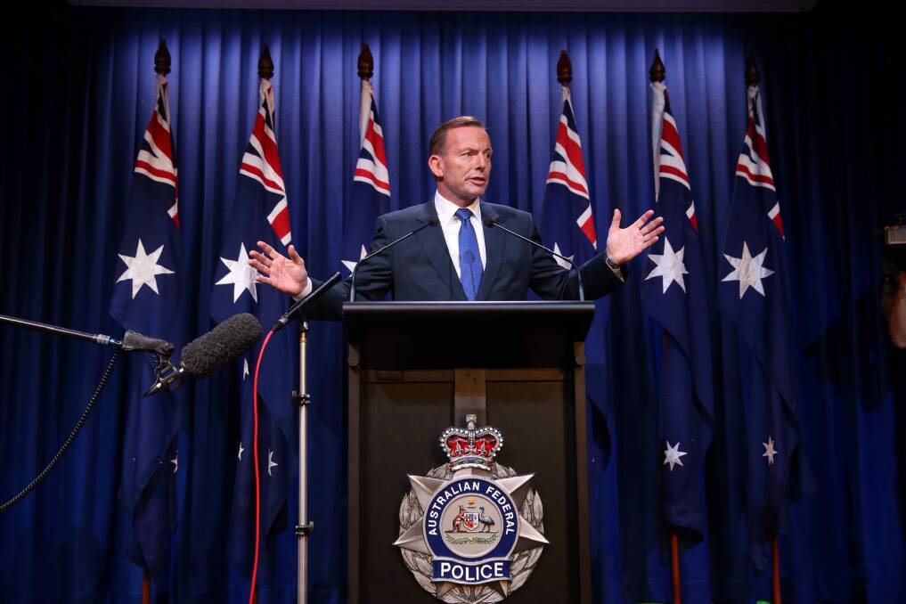 Tony Abbott happily breached the sub judice rule when discussing alleged terrorist plotters last month. Photo: Andrew Meares