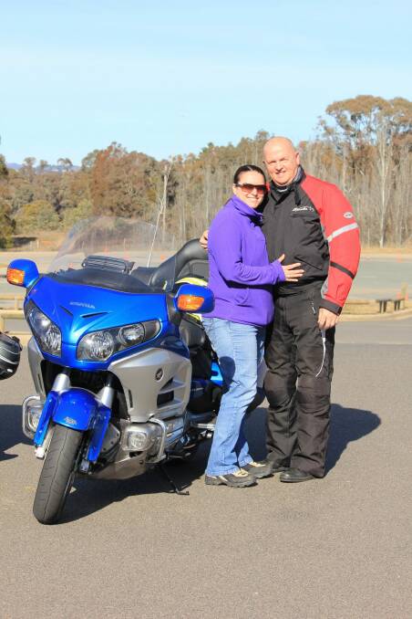 Former Irish police officer Ken Brennan and AFP's Louise McGregor met while on UN peacekeeping duties in Cyprus. The couple has been instrumental in organising  a police legacy ride along Route 66 in the US. Photo: Supplied