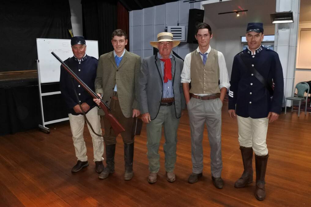 Members of the cast of the reenactment of the capture of the Clarke Gang. Photo: Elspeth Kernebone