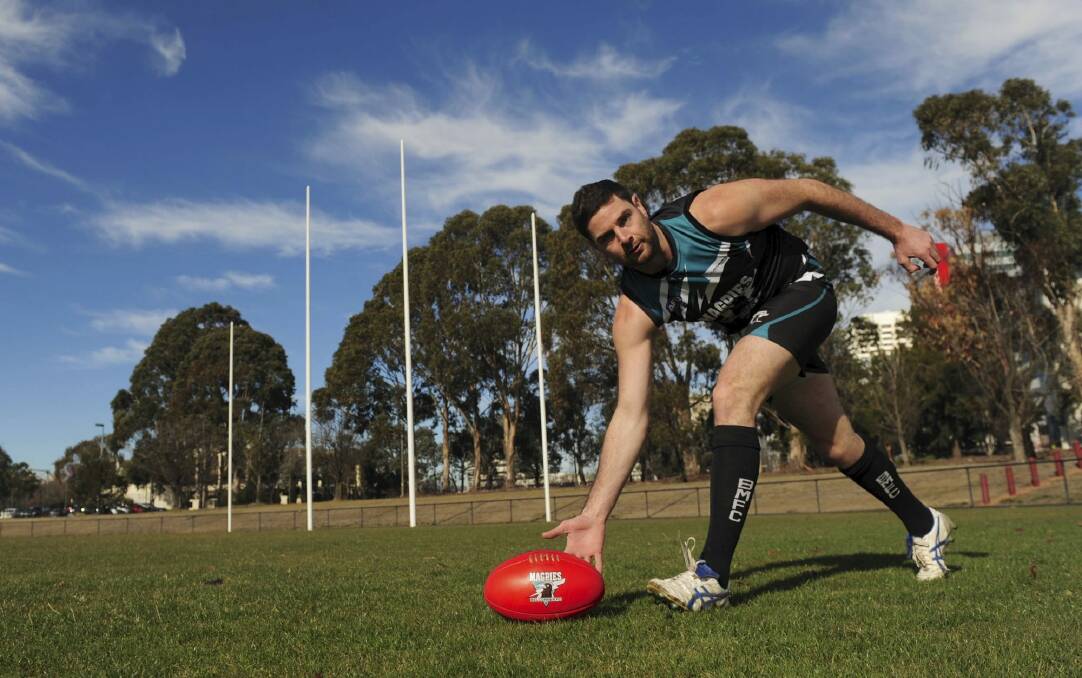 Exclusive club: Chris York will become just the seventh Belconnen Magpie to play 200 first-grade games. Photo: Graham Tidy