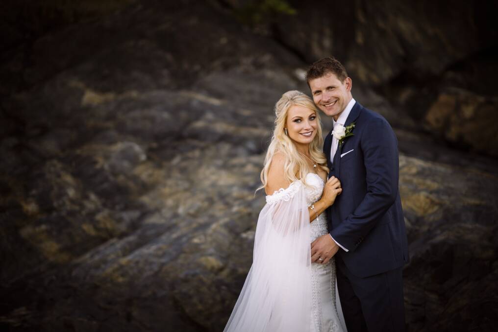 Hayley Jensen and Kris Severijns on their wedding day. Photo: Supplied