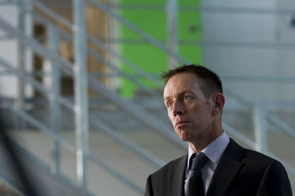 Education Minister Shane Rattenbury announces new performance reviews for ACT Government schools. Photo: Jay Cronan