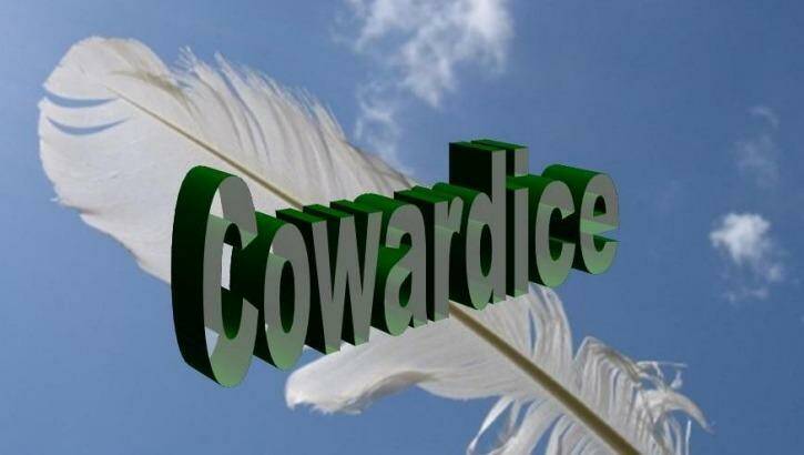 The white feather of cowardice.