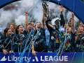 Sydney FC celebrate after winning the 2024 A-League Women grand final. (Daniel Pockett/AAP PHOTOS)
