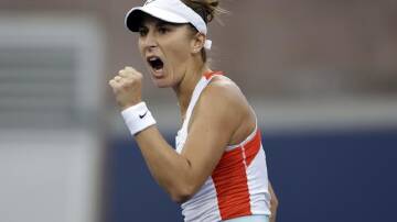 Switzerland's Olympic champ Belinda Bencic has announced she's become the mother of a baby girl. (AP PHOTO)