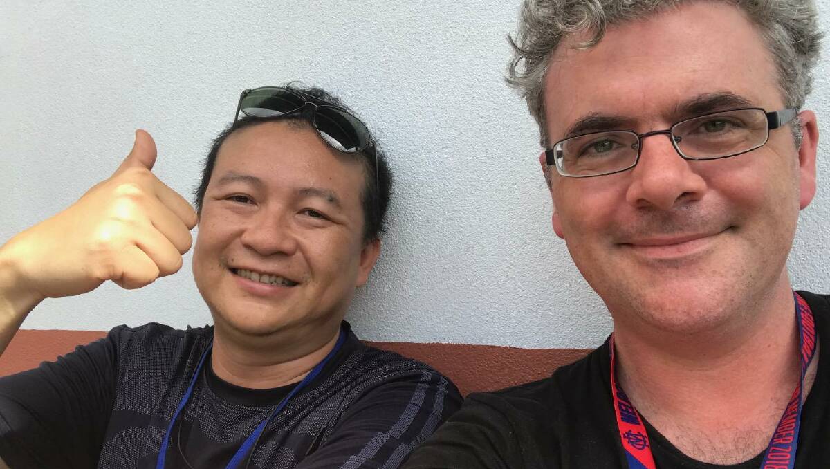 James Massola in Thailand with his fixer/translator/driver, Akkarawat 'Art' Taokwang. Photo: James Massola