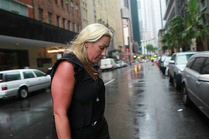 Keli Lane outside the Sydney Supreme Court during the trial.