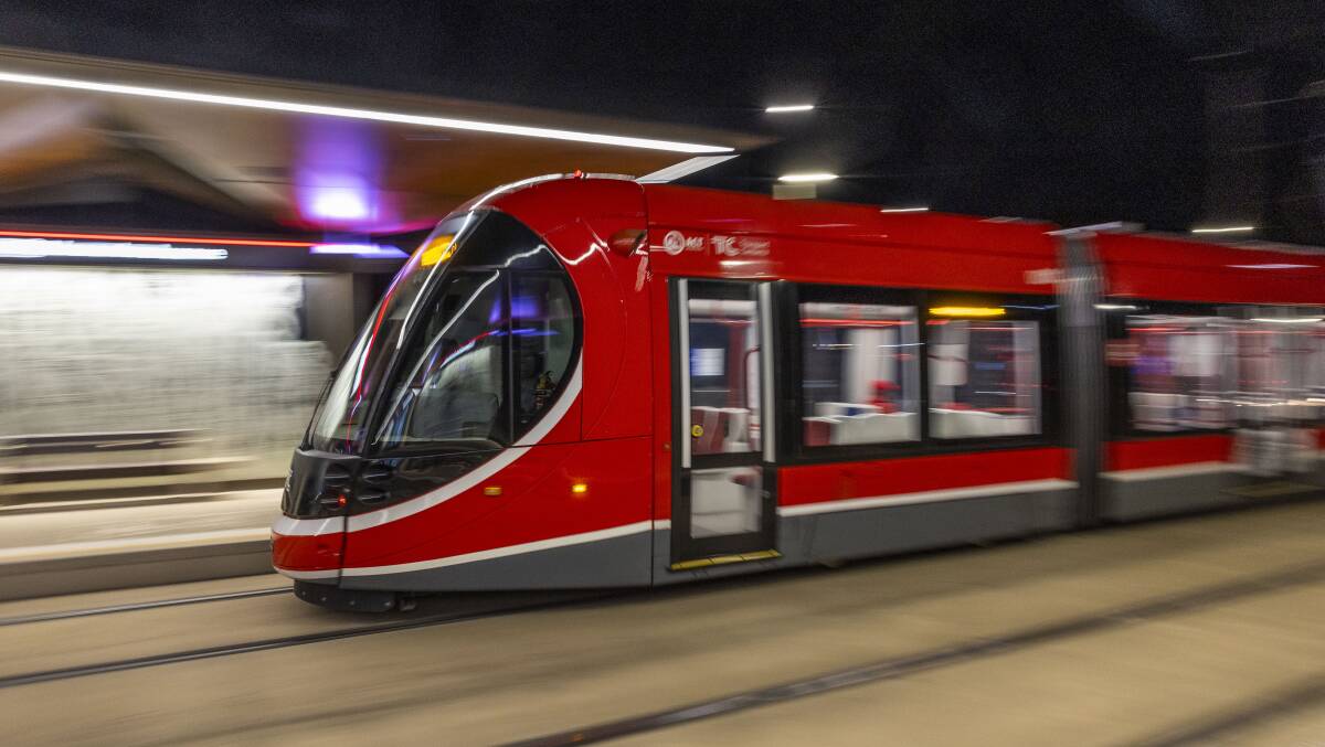 Canberra's light rail system, which a five-year analysis has found is performing well. Picture by Gary Ramage