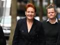 Pauline Hanson's comments were a rhetorical device to criticise a Greens senator, her lawyer said. (Dan Himbrechts/AAP PHOTOS)