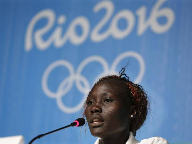 Refugee Olympic Team hopeful Anjelina Lohalith has been provisionally banned. (AP PHOTO)