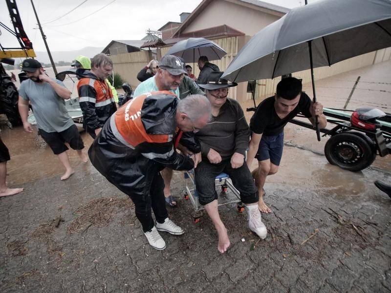 Authorities tallied more than 3400 displaced people in the wake of storms in Rio Grande do Sul. (EPA PHOTO)