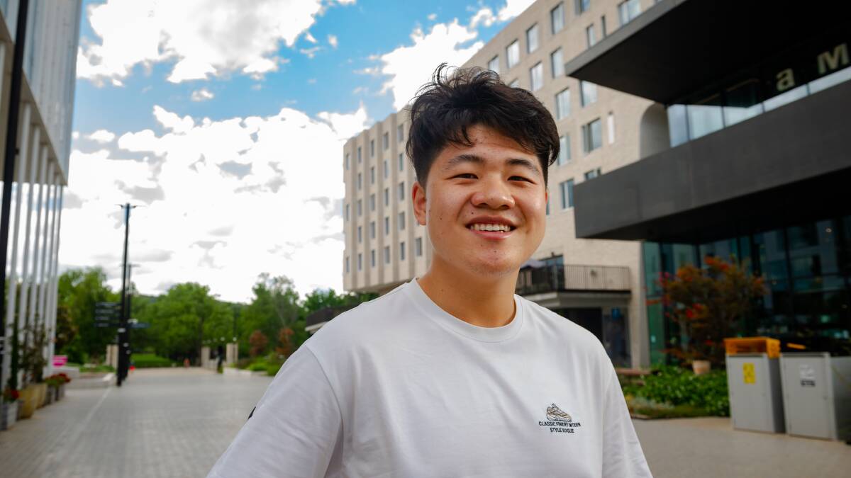 ANU postgraduate student Xiaotian Liu is one of a handful of international students to land in the nation's capital after borders were closed in March 2020. Picture: Elesa Kurtz